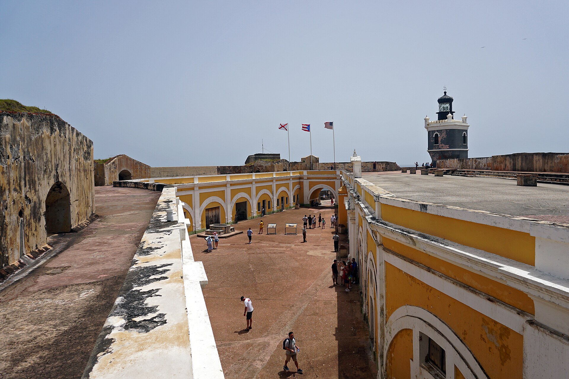A view of El Morro’s tiers of stone ramparts