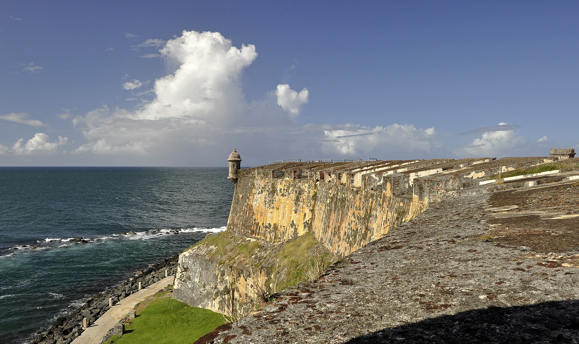 The immense stone walls of El Morro