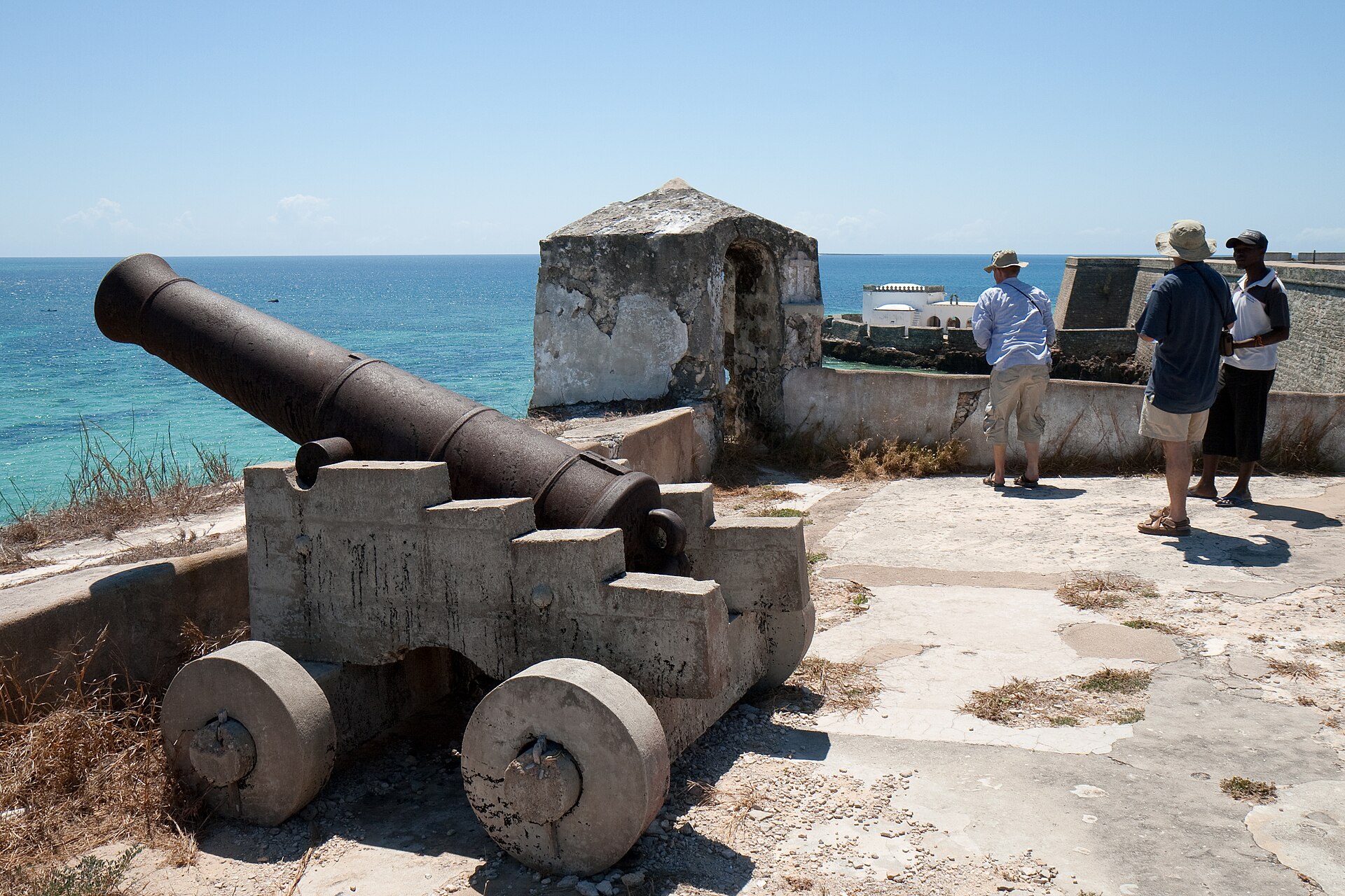 A view of the São Sebastião fortress and its coral-stone walls