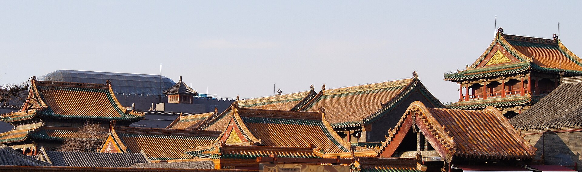 The rooftops of the Shenyang Imperial Palace, rich in color and detail.