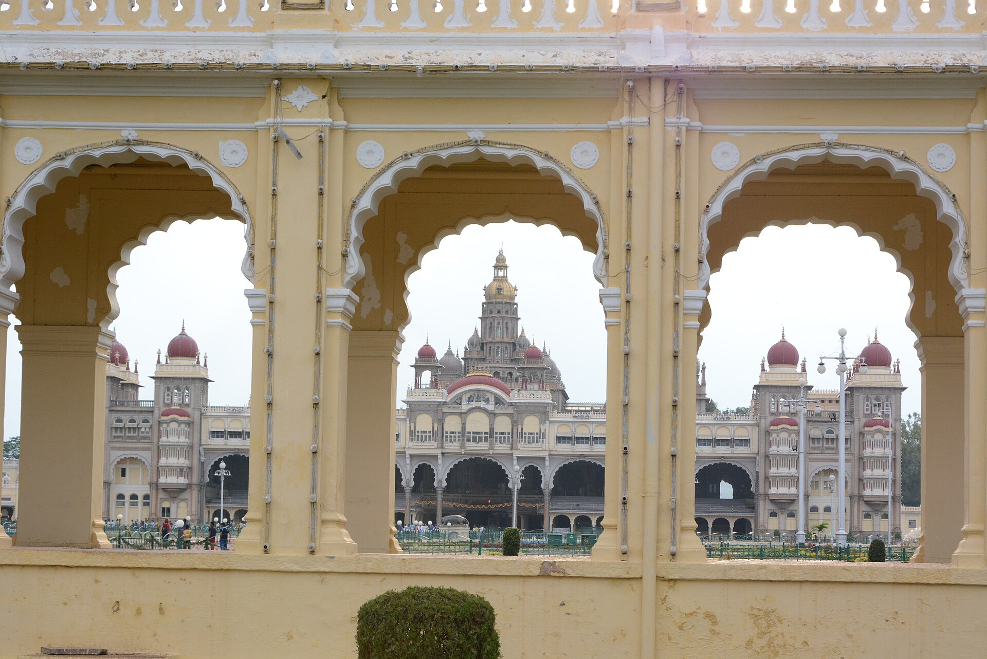 A detail of the palace's exuberant Indo-Saracenic ornament.