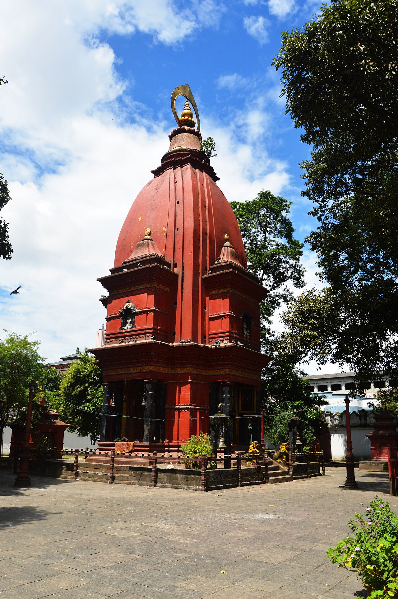 The Narayan temple within the palace premises.