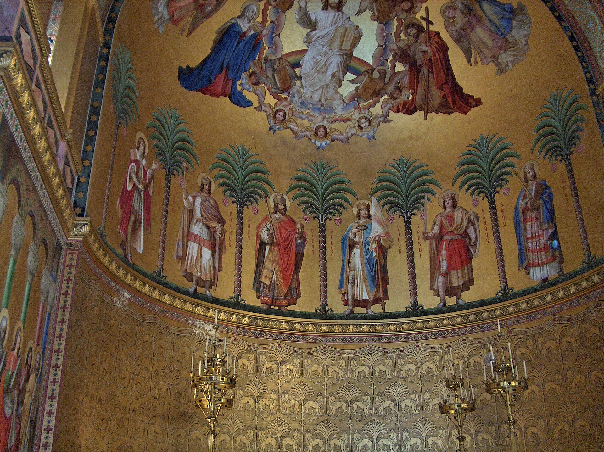 A richly painted interior of Neuschwanstein