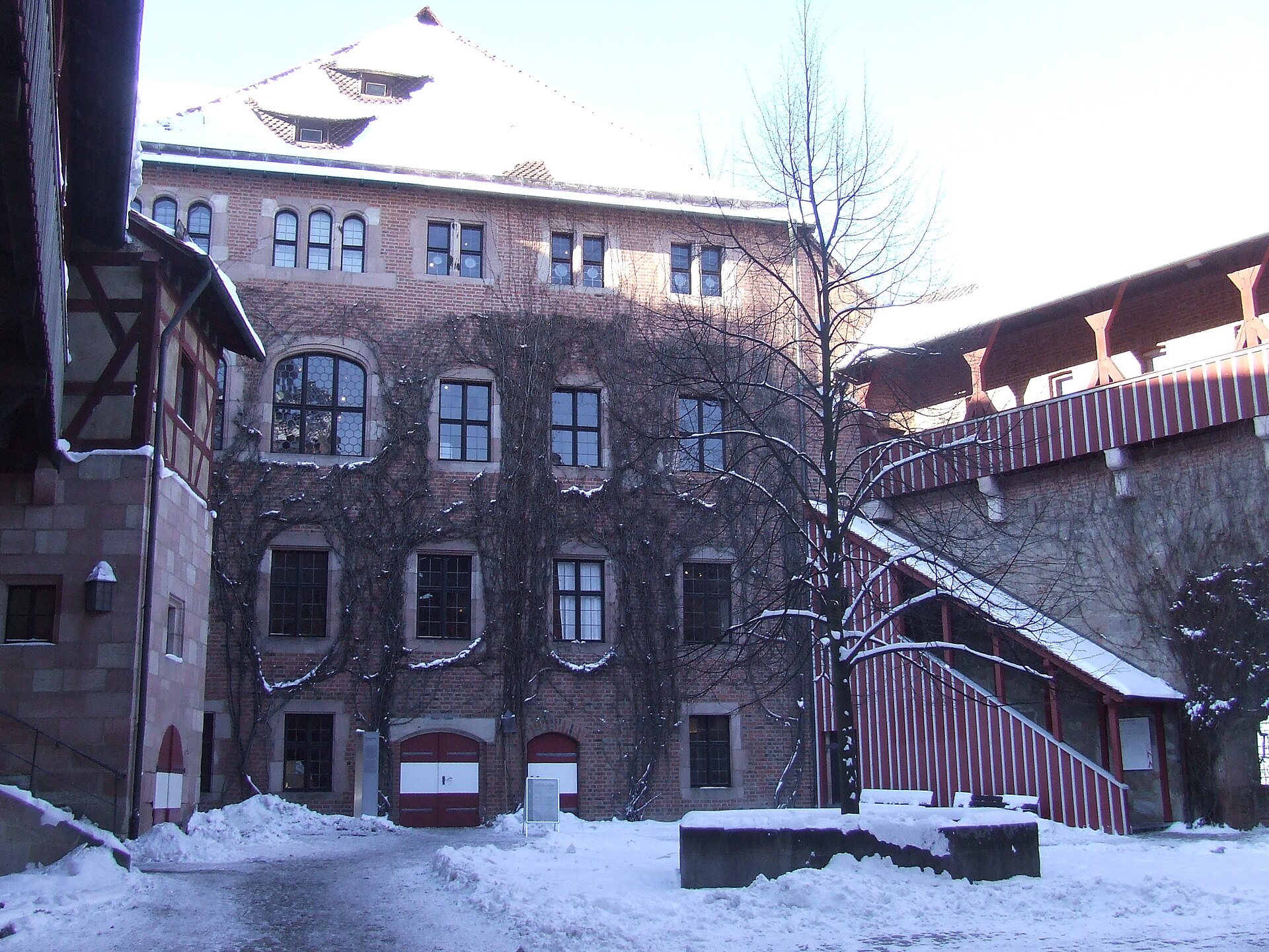 The inner courtyard of the Imperial Castle, ringed by its historic buildings