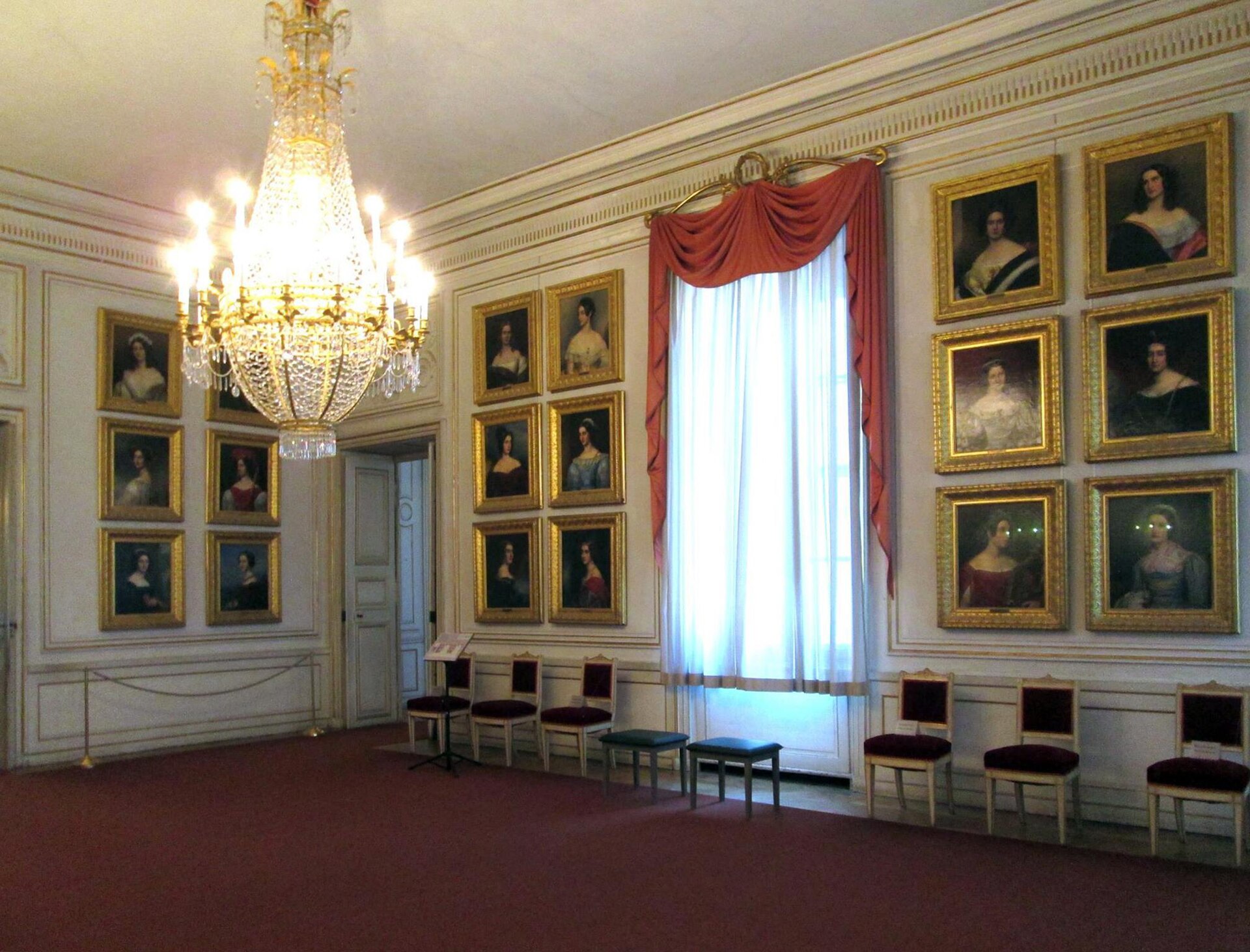 The Gallery of Beauties, hung with portraits commissioned by King Ludwig I
