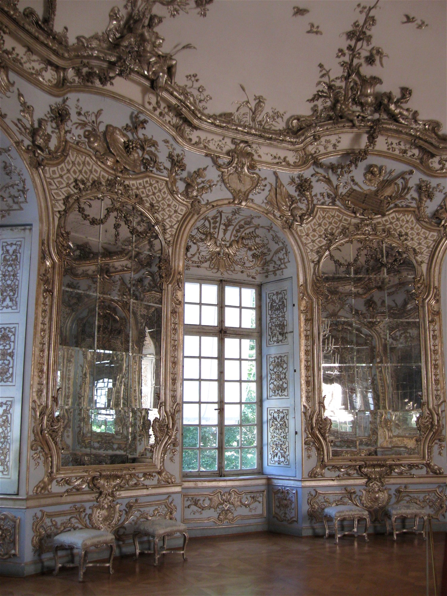 The Hall of Mirrors in the Amalienburg, a masterpiece of the European Rococo