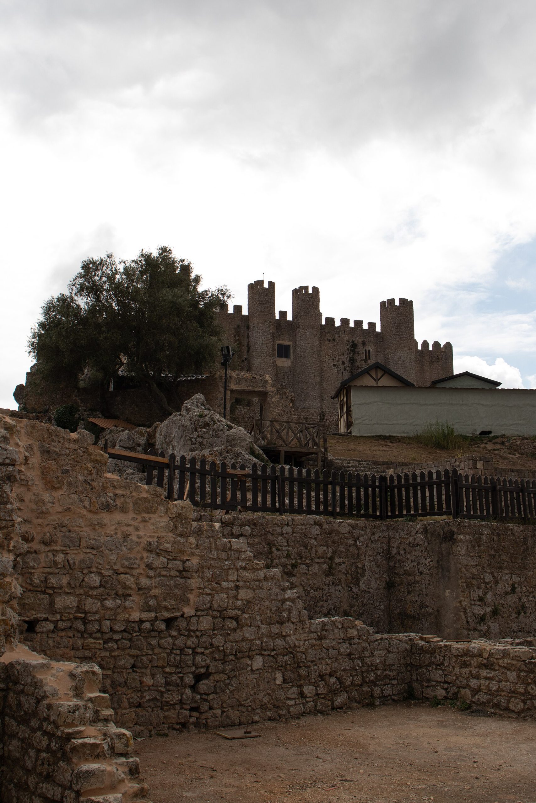 At the highest corner of the walls stands the castle proper.