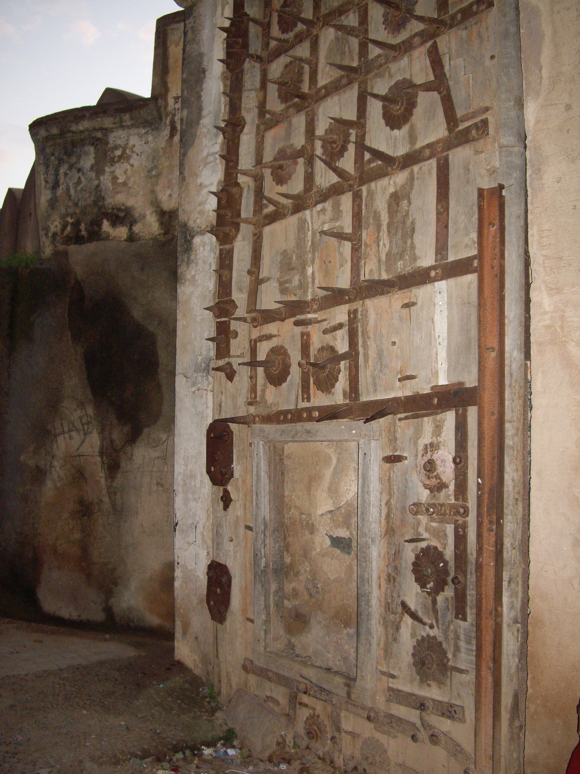 A carved doorway of the Raj Mahal