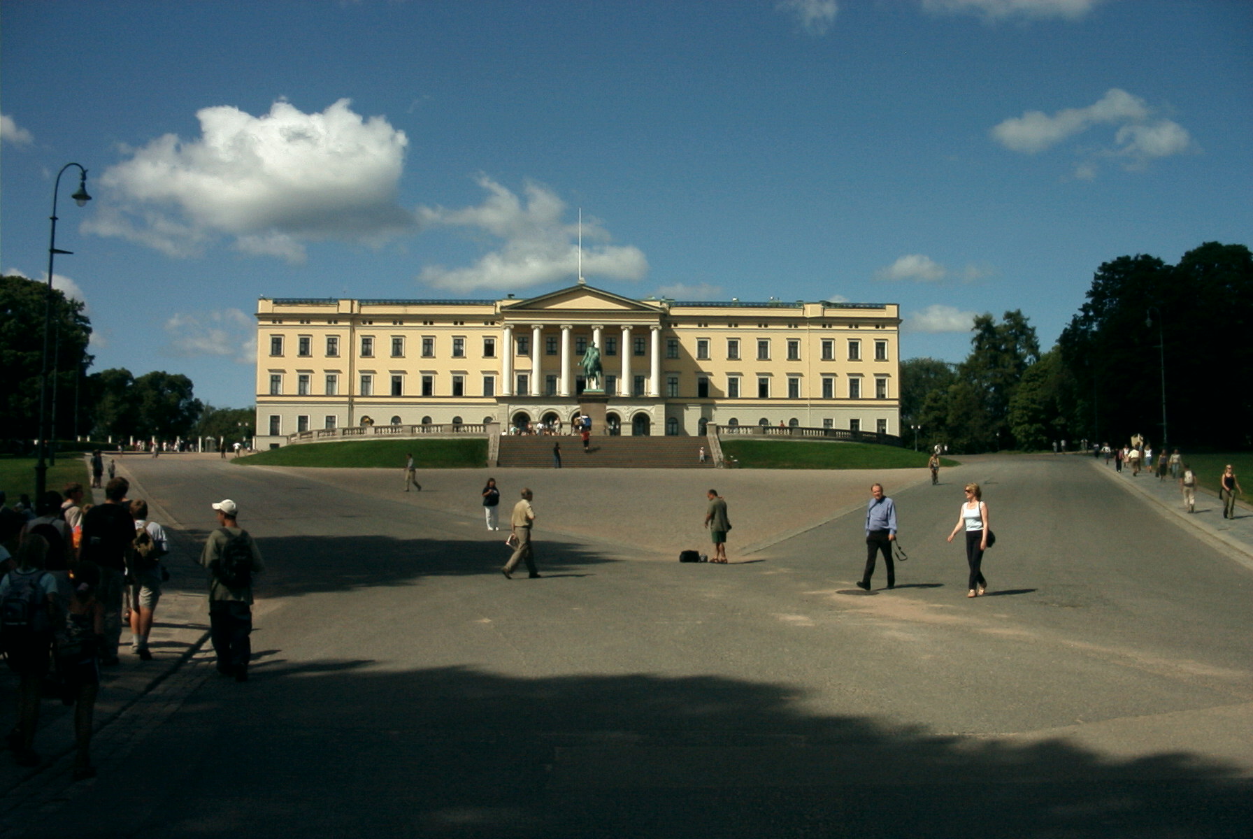 The Royal Palace of Oslo, crowning the Norwegian capital at the head of its grand avenue