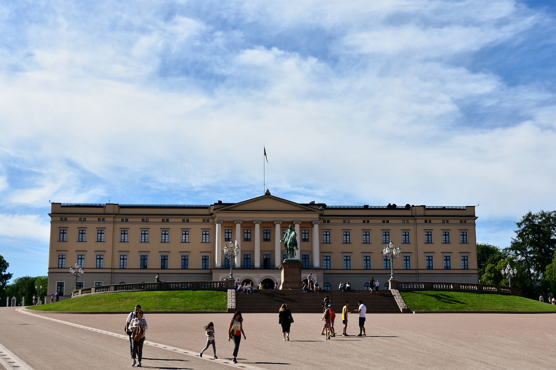 The dignified facade in the northern light