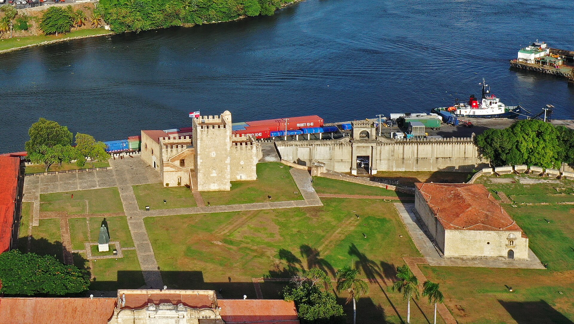 An aerial view of the Fortaleza Ozama