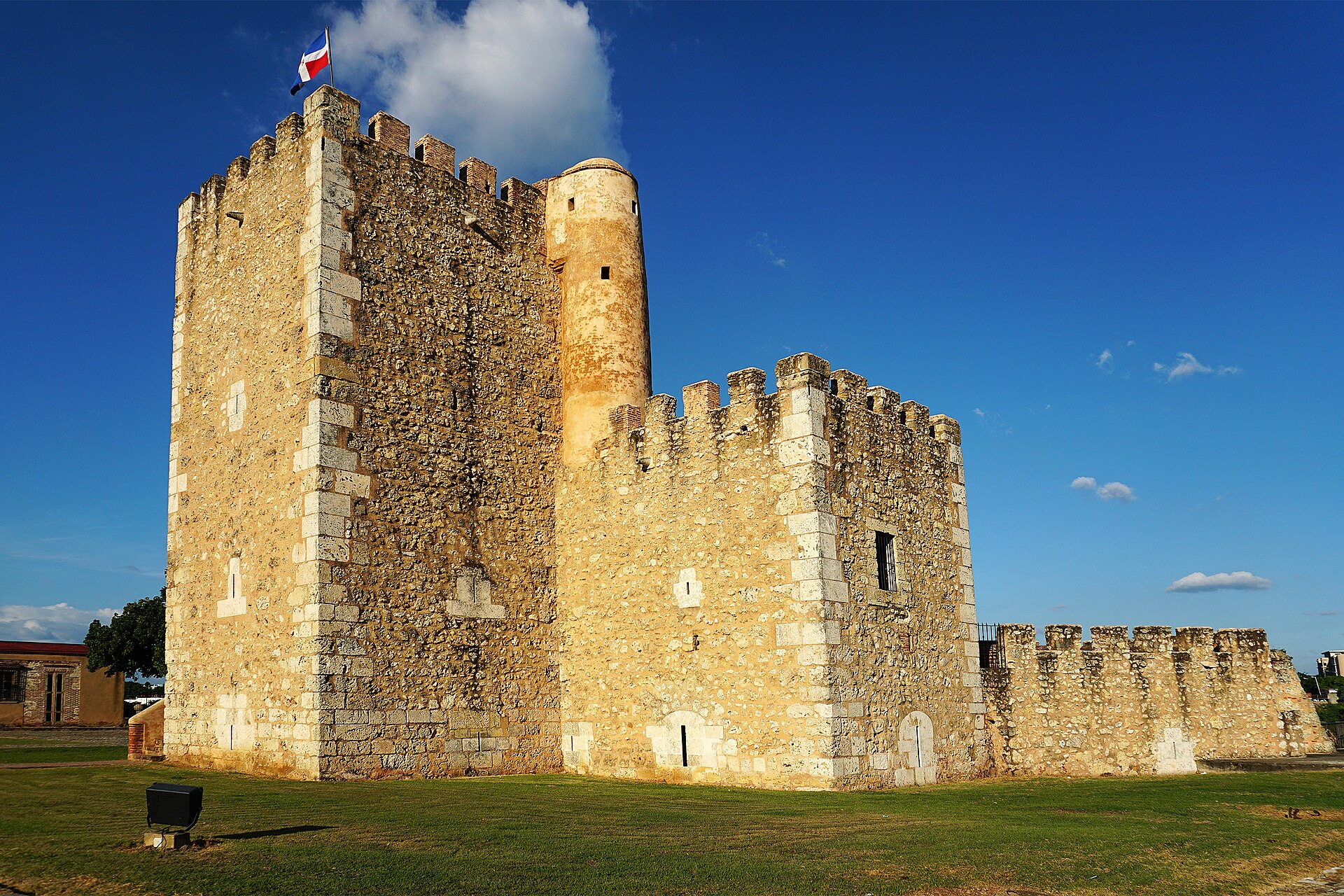The medieval-style keep of the Fortaleza Ozama