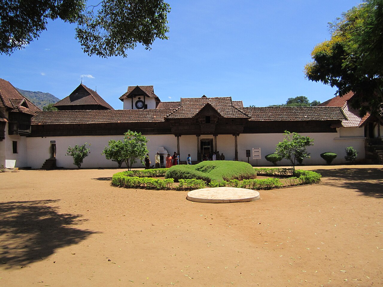 The facade of Padmanabhapuram Palace.