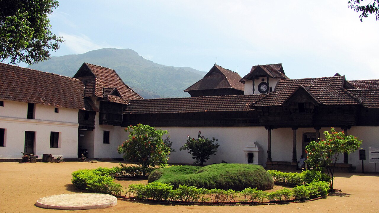 The traditional Kerala architecture of Padmanabhapuram.