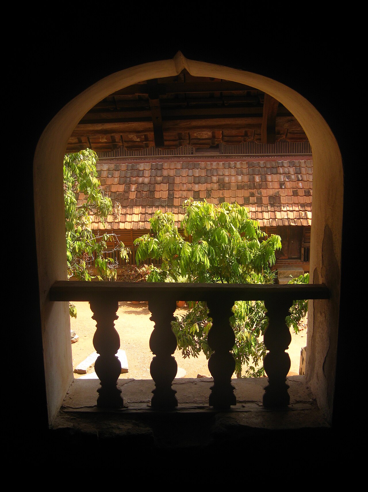 Windows of coloured mica that light the palace interiors.