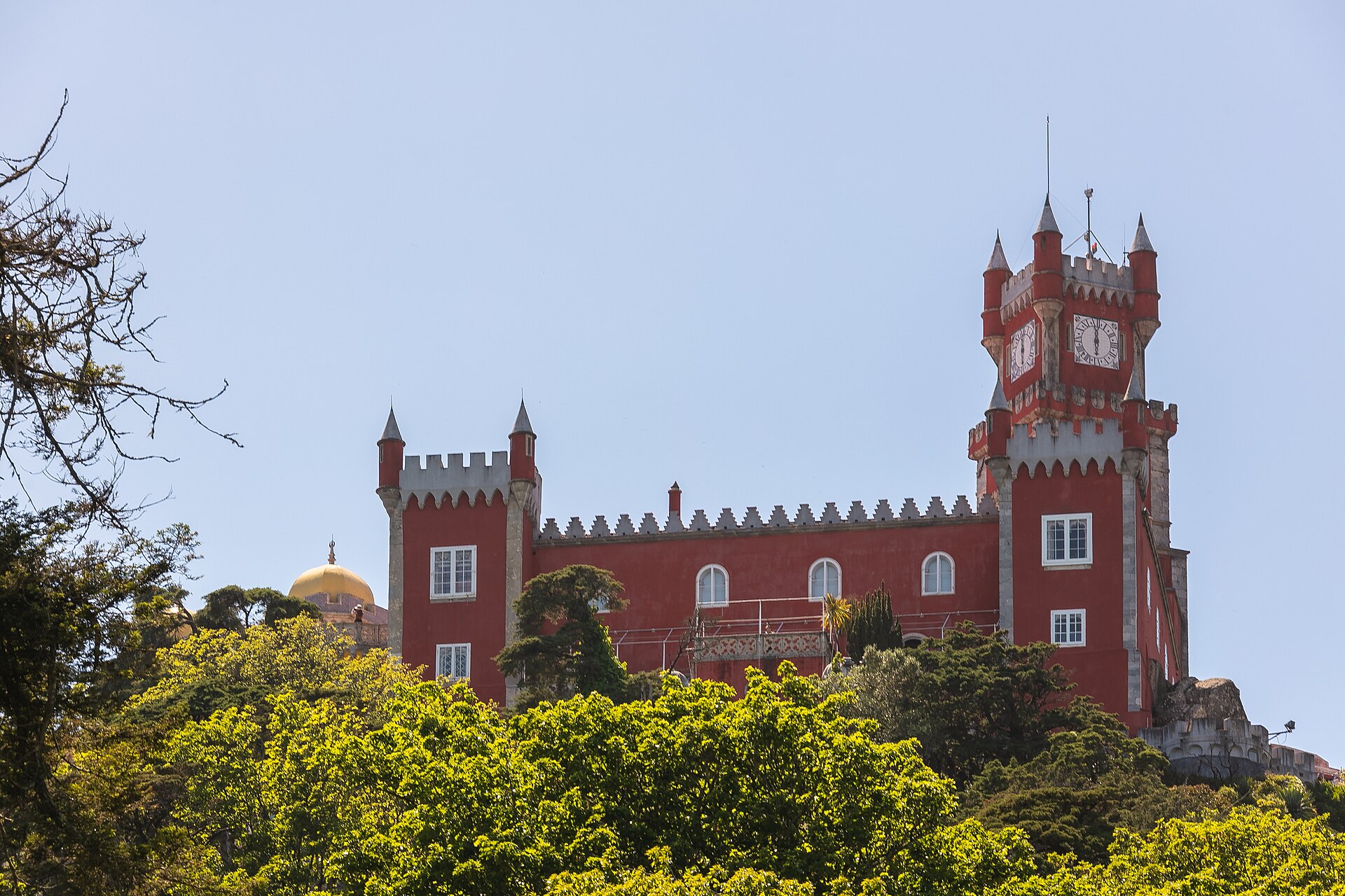 Pena is painted in vivid reds and yellows, unlike any other palace.