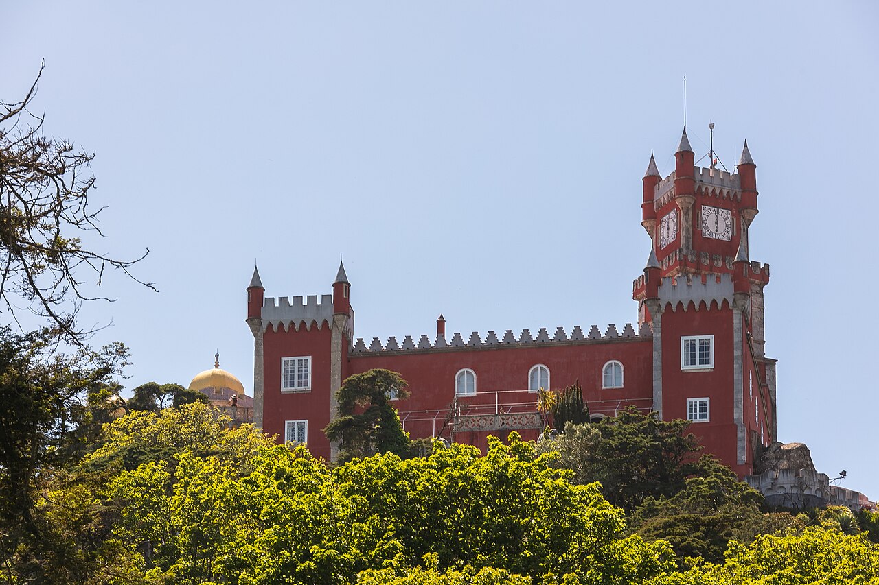 The palace's towers and domes against the sky.