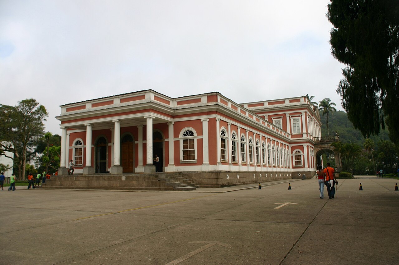A historic view of the imperial palace of Petropolis.
