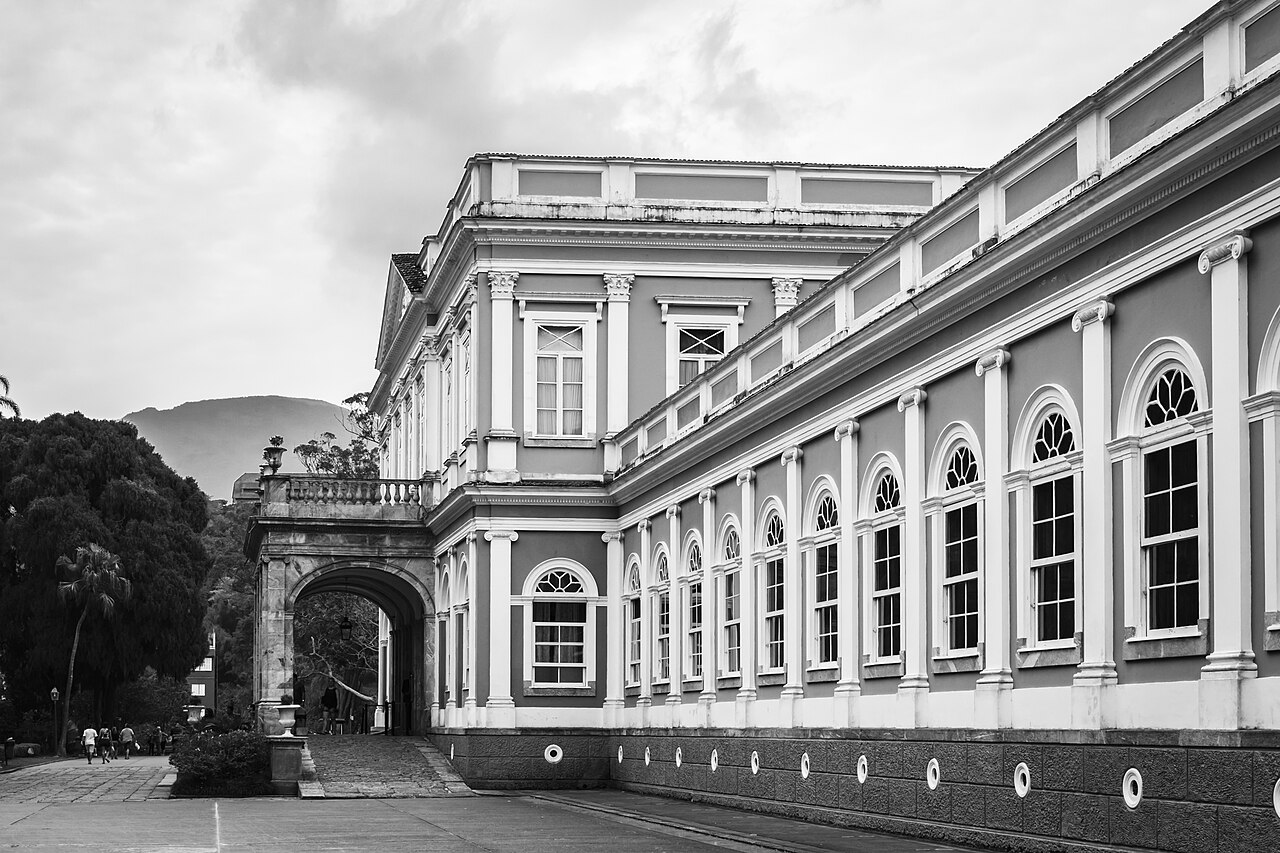 The palace of Petropolis in its mountain-town setting.