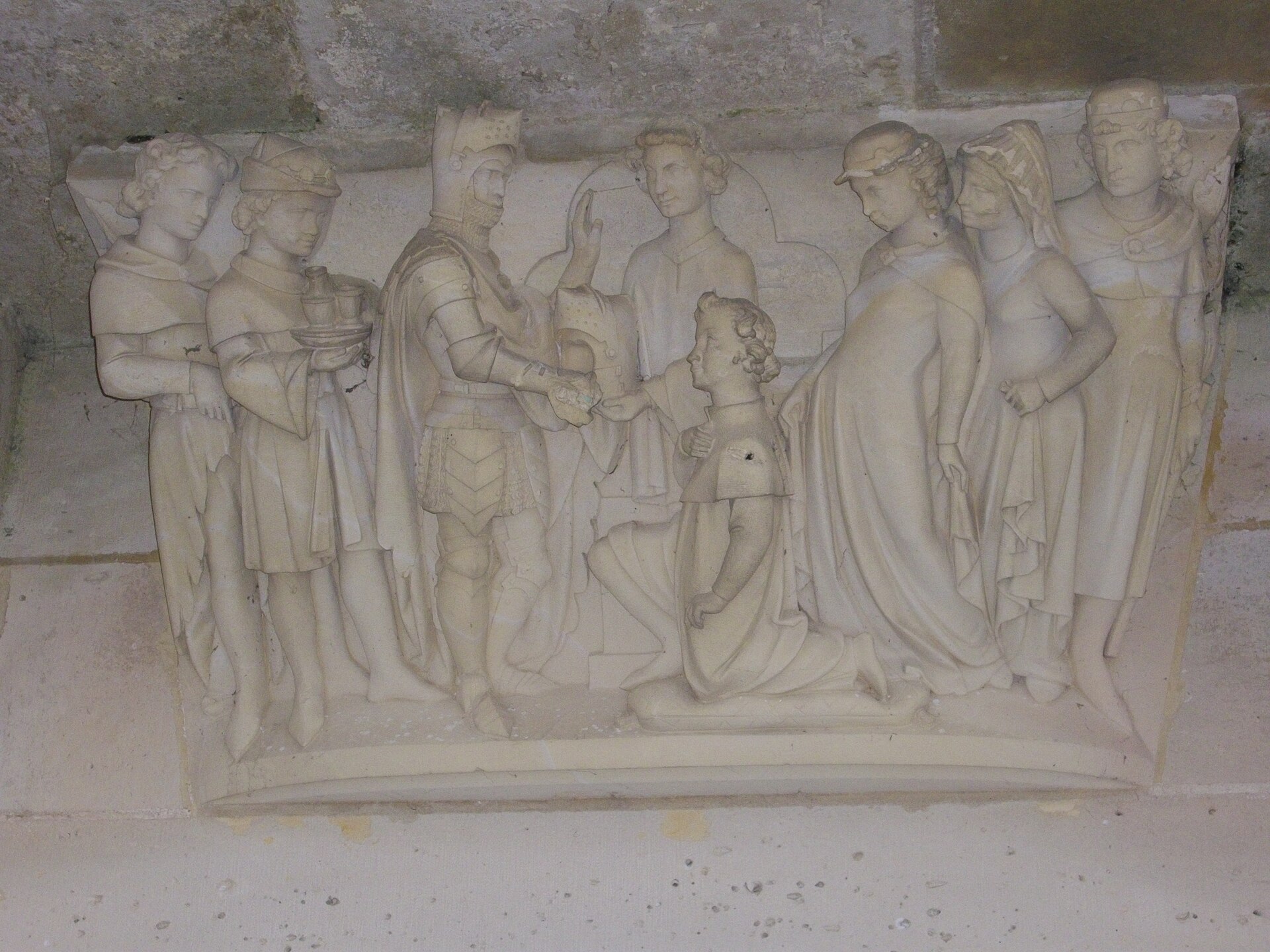 The inner courtyard, richly decorated by Viollet-le-Duc