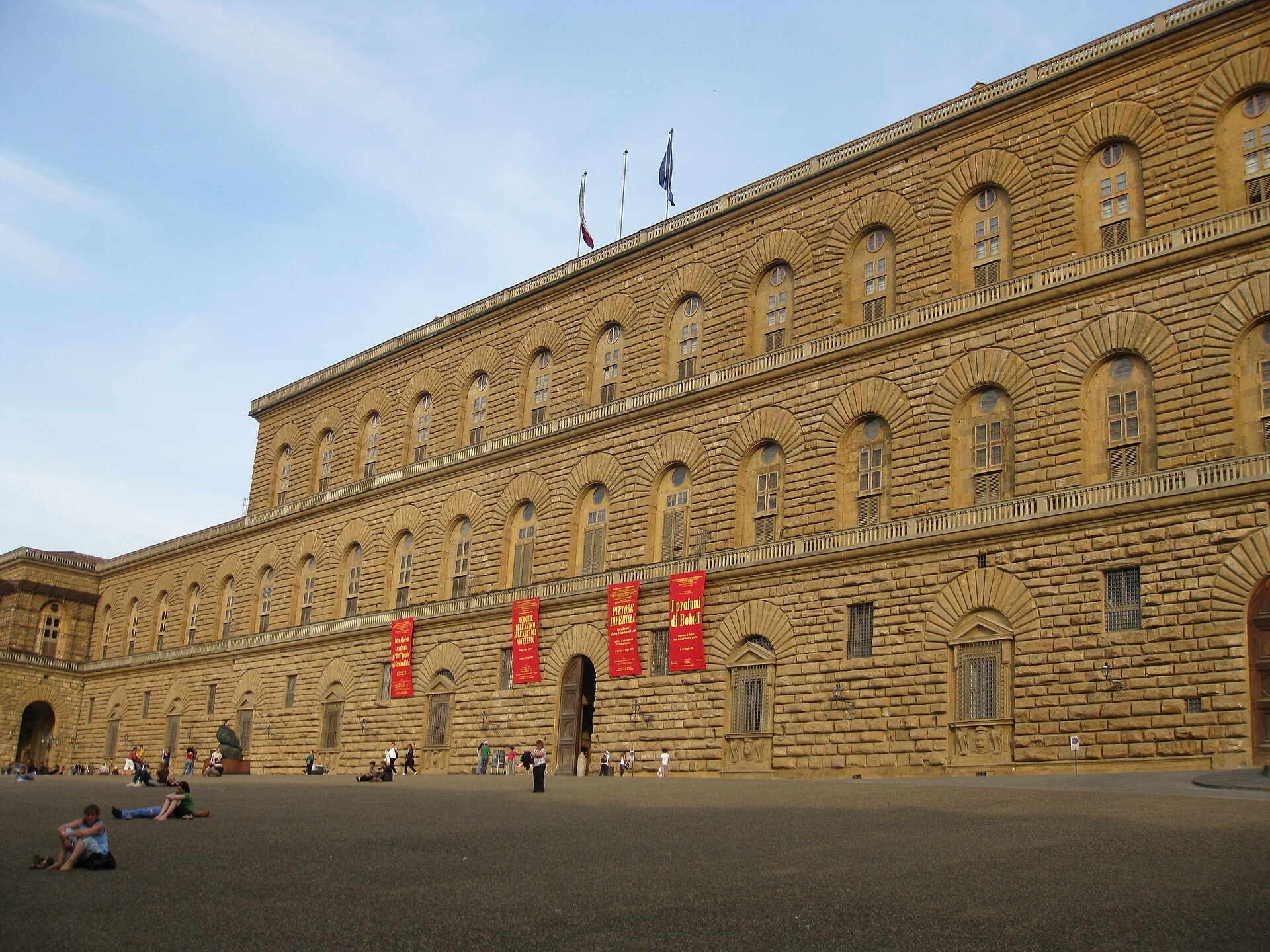 The Palazzo Pitti in Florence, the great Renaissance palace of the Medici