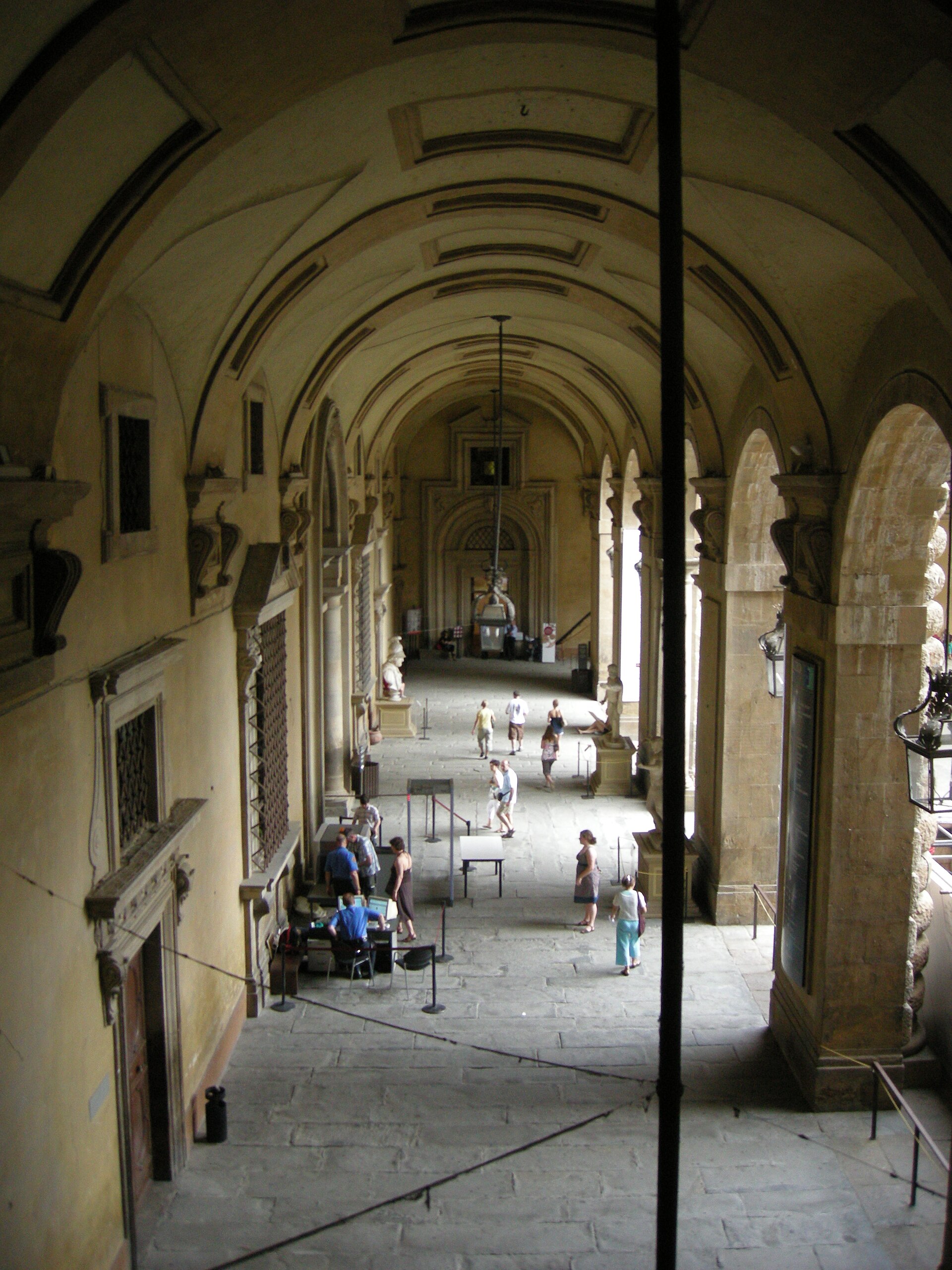 The courtyard of the Palazzo Pitti, designed by Bartolomeo Ammannati