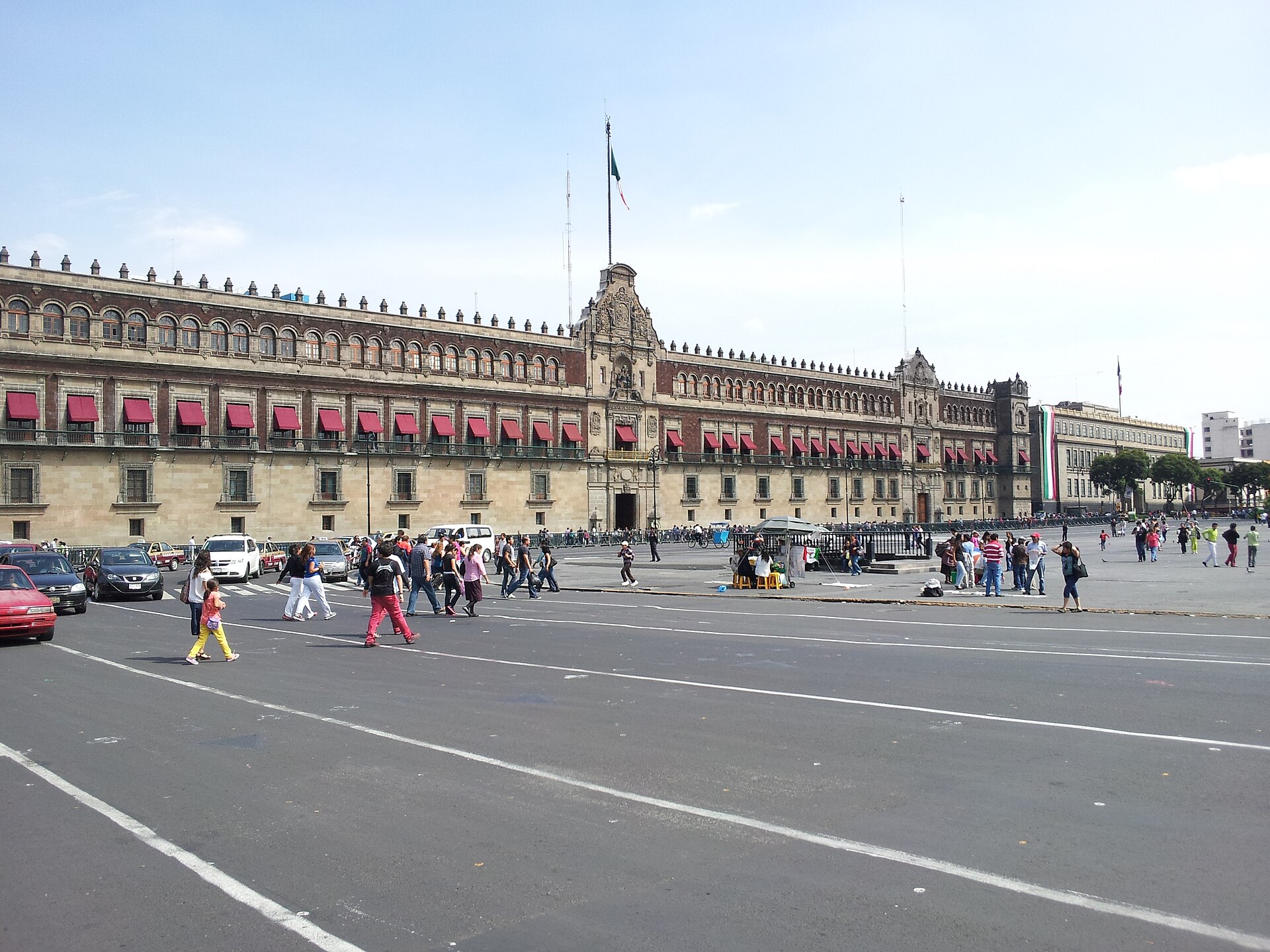 The Palacio Nacional facing the Zocalo, seat of Mexican power for five centuries