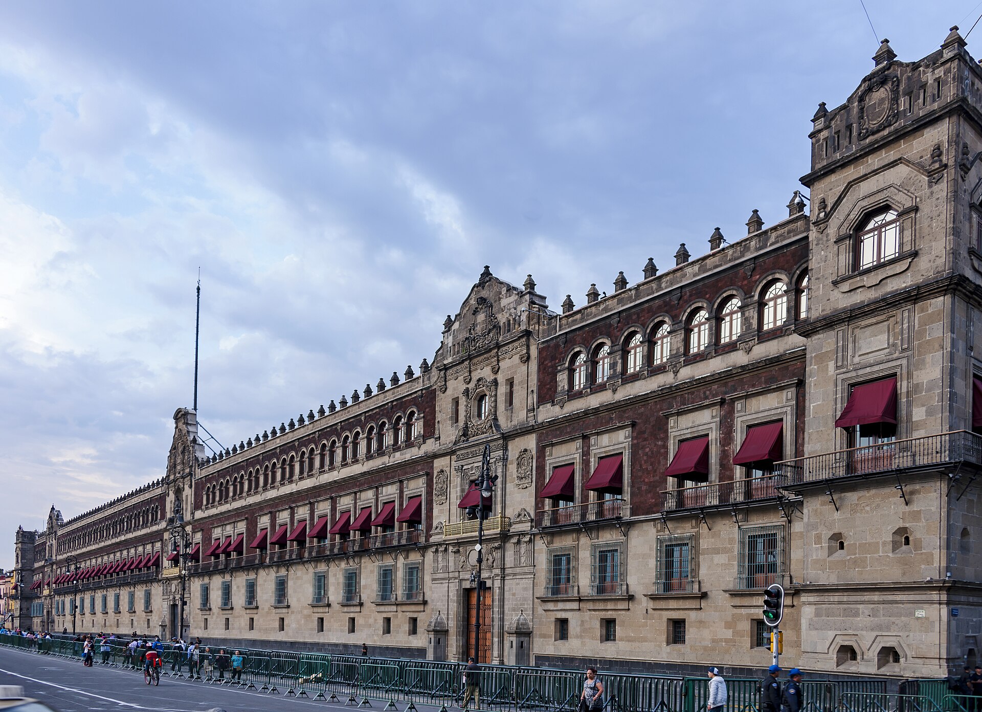 The facade of the Palacio Nacional from the southwest