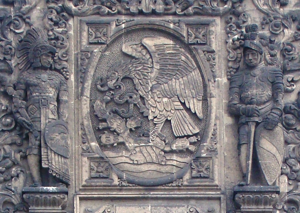 A detail of the palace facade