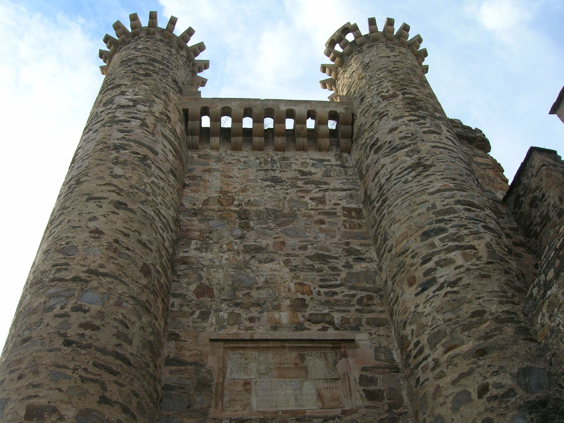 The castle bristles with towers built across several different centuries.