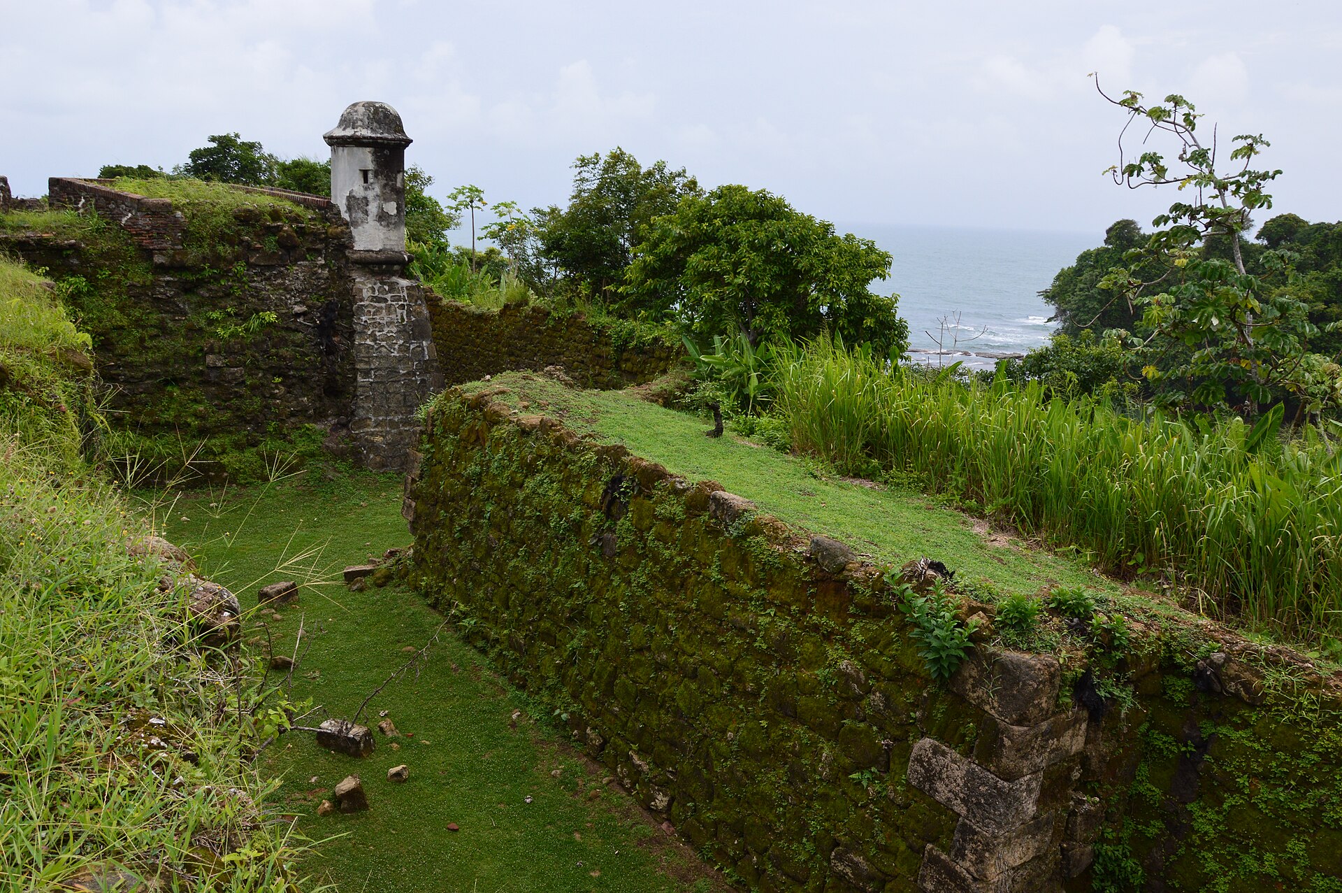 The clifftop walls of Fort San Lorenzo
