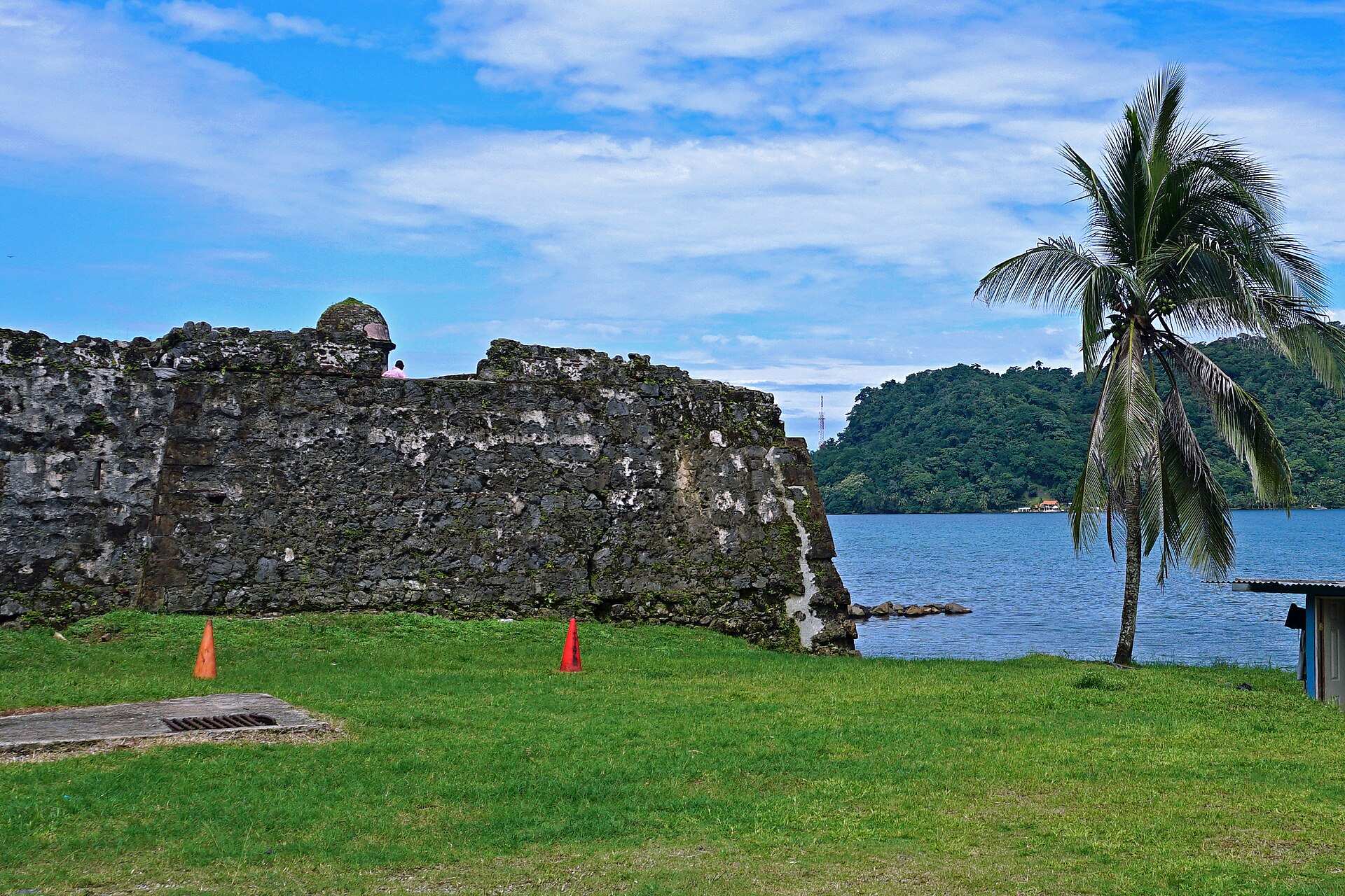 The Santiago battery guarding the bay of Portobelo