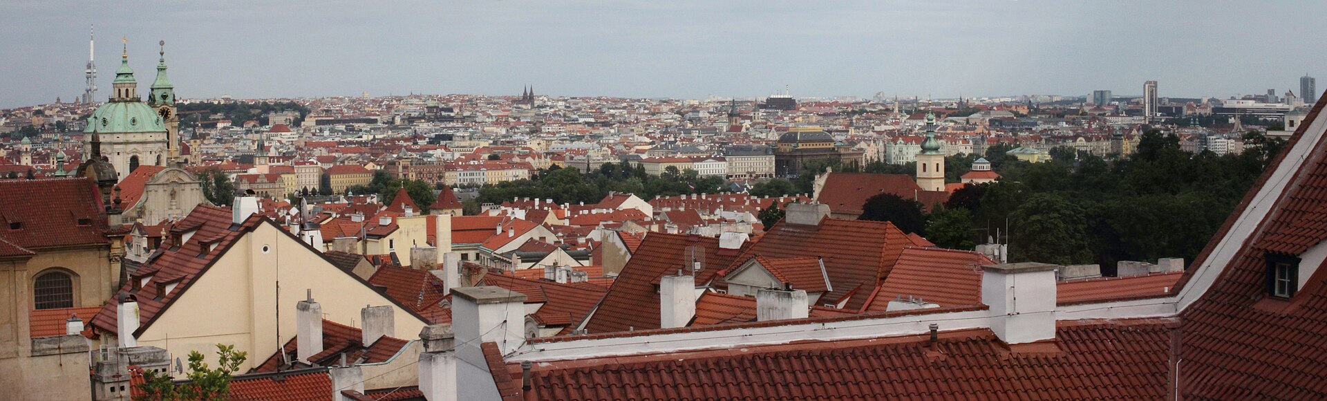 The castle and Vltava river in panorama