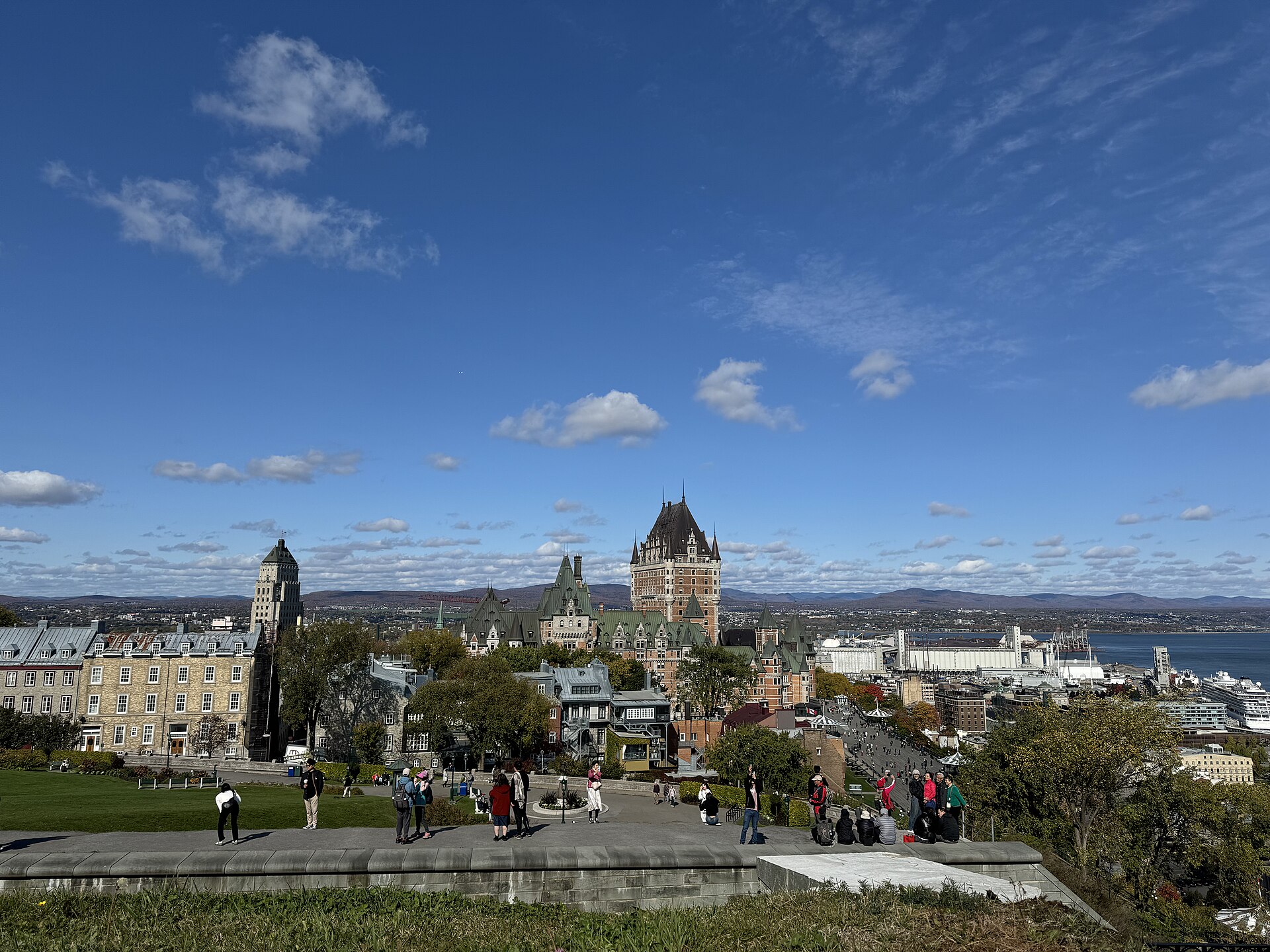 The view from the Quebec Citadelle over the river