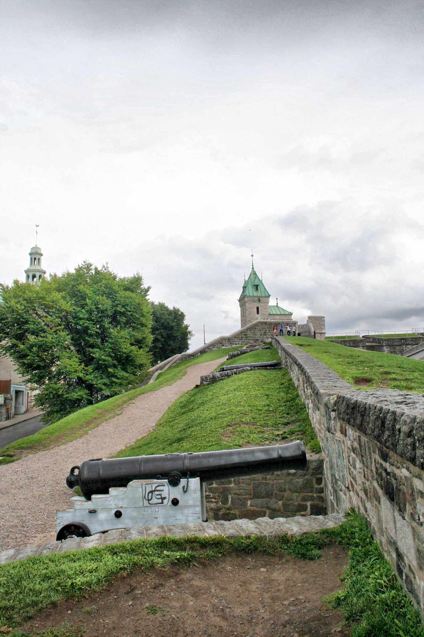 The historic ramparts and walls of Quebec