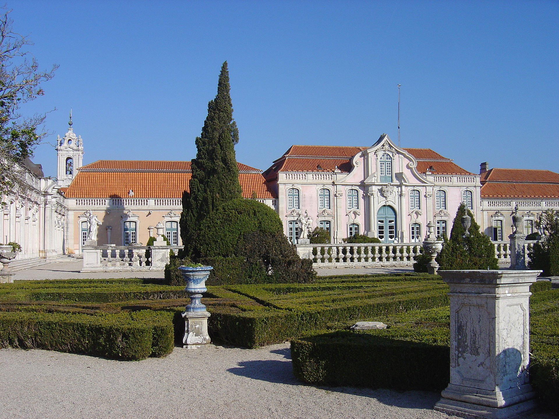 The gardens and the ballroom wing of the palace