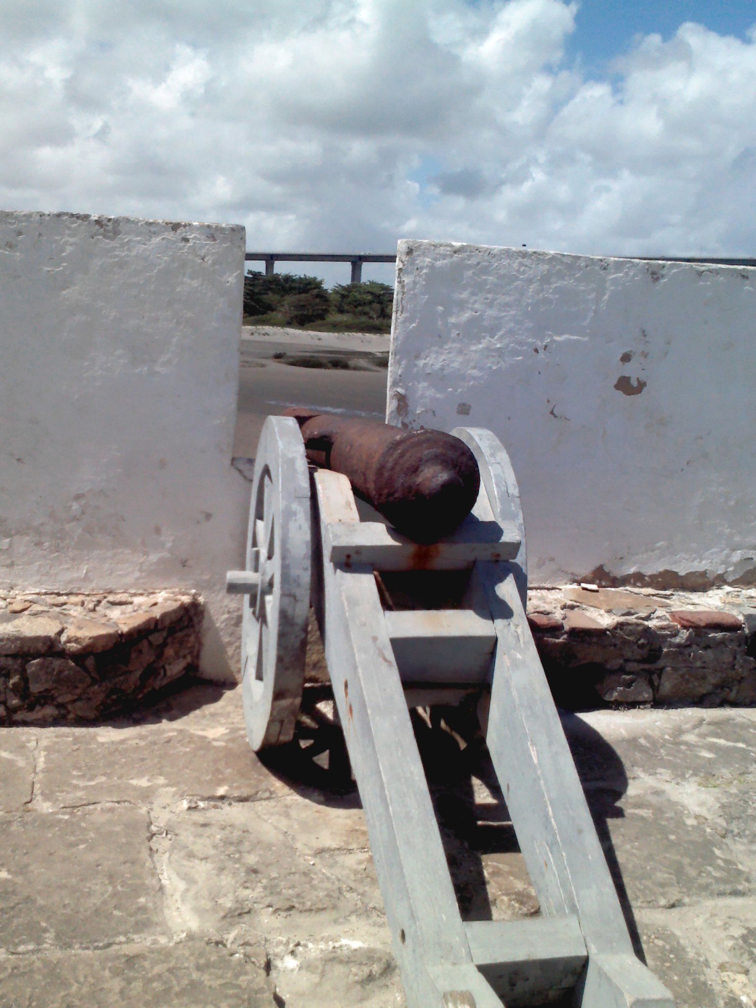 The stone walls of the fortress