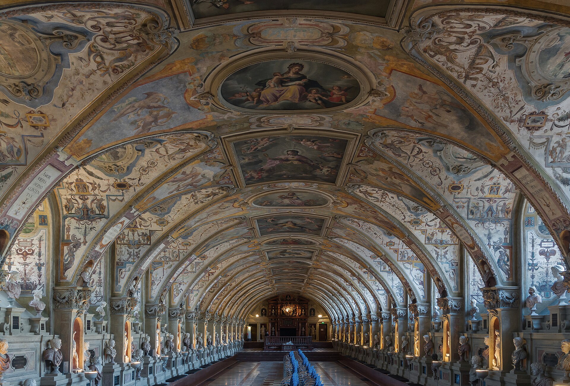 The great Renaissance hall of the Antiquarium