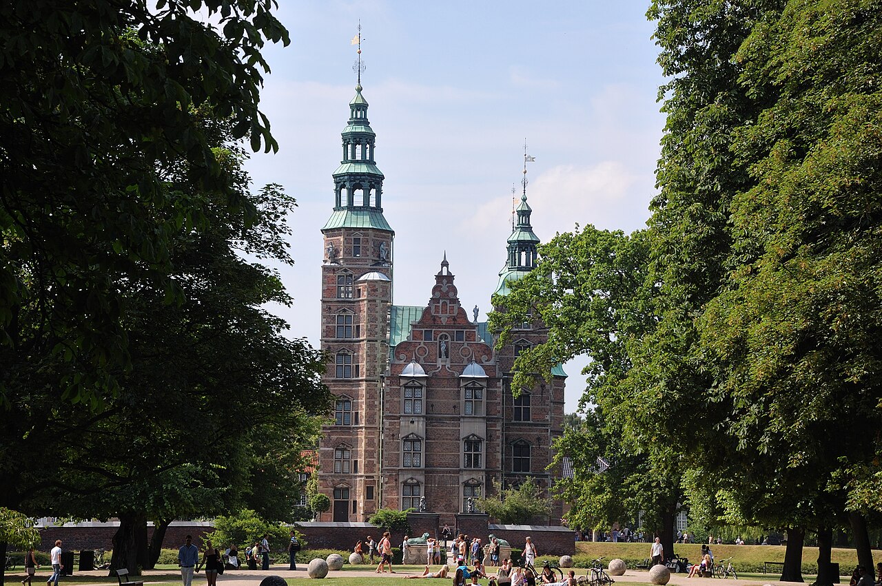 Rosenborg Castle rising among the trees of the King's Garden in Copenhagen.