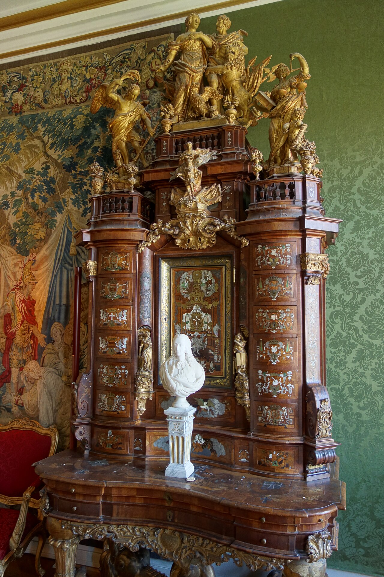 A richly decorated interior of the castle.