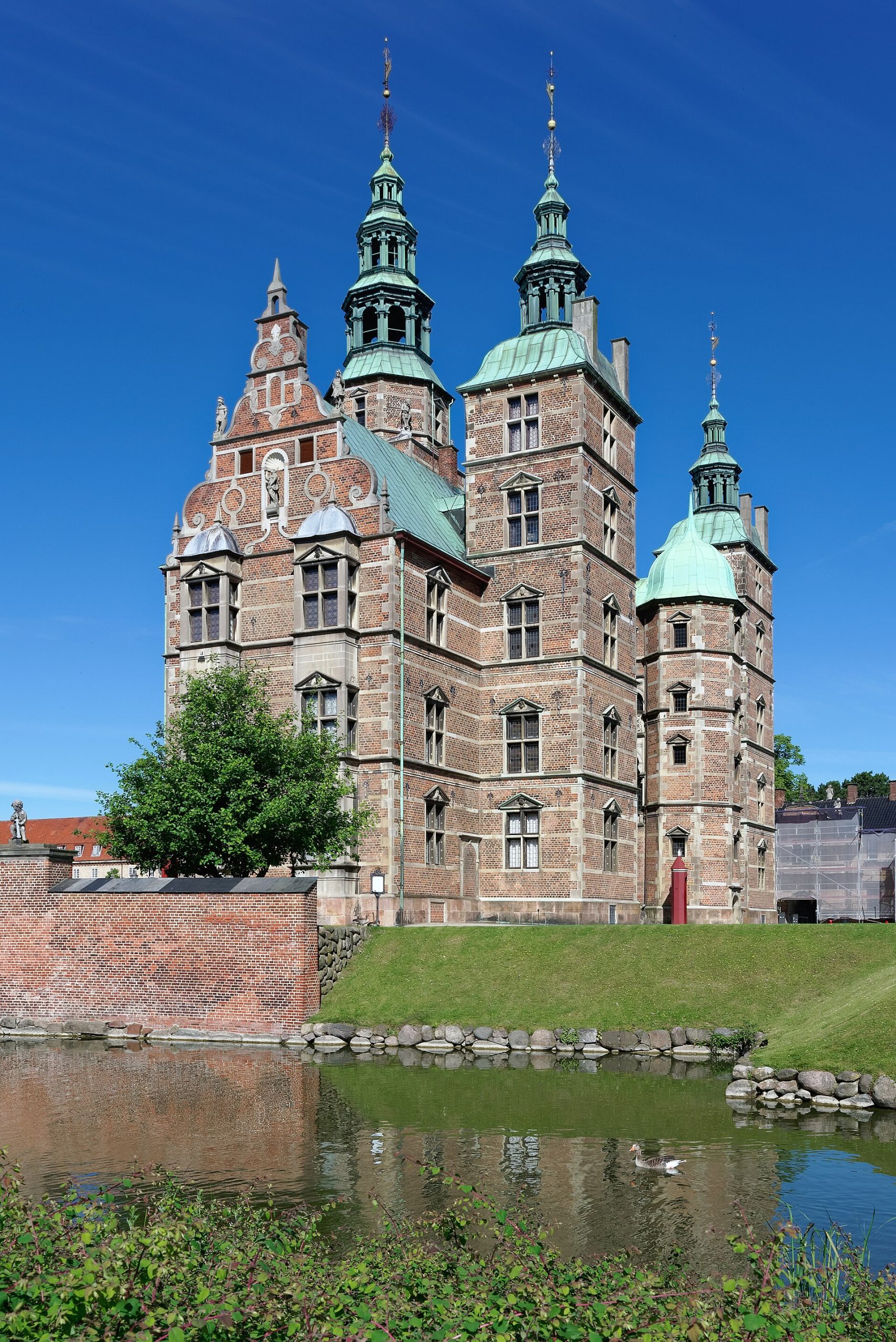 The towers and dressings of the Renaissance castle