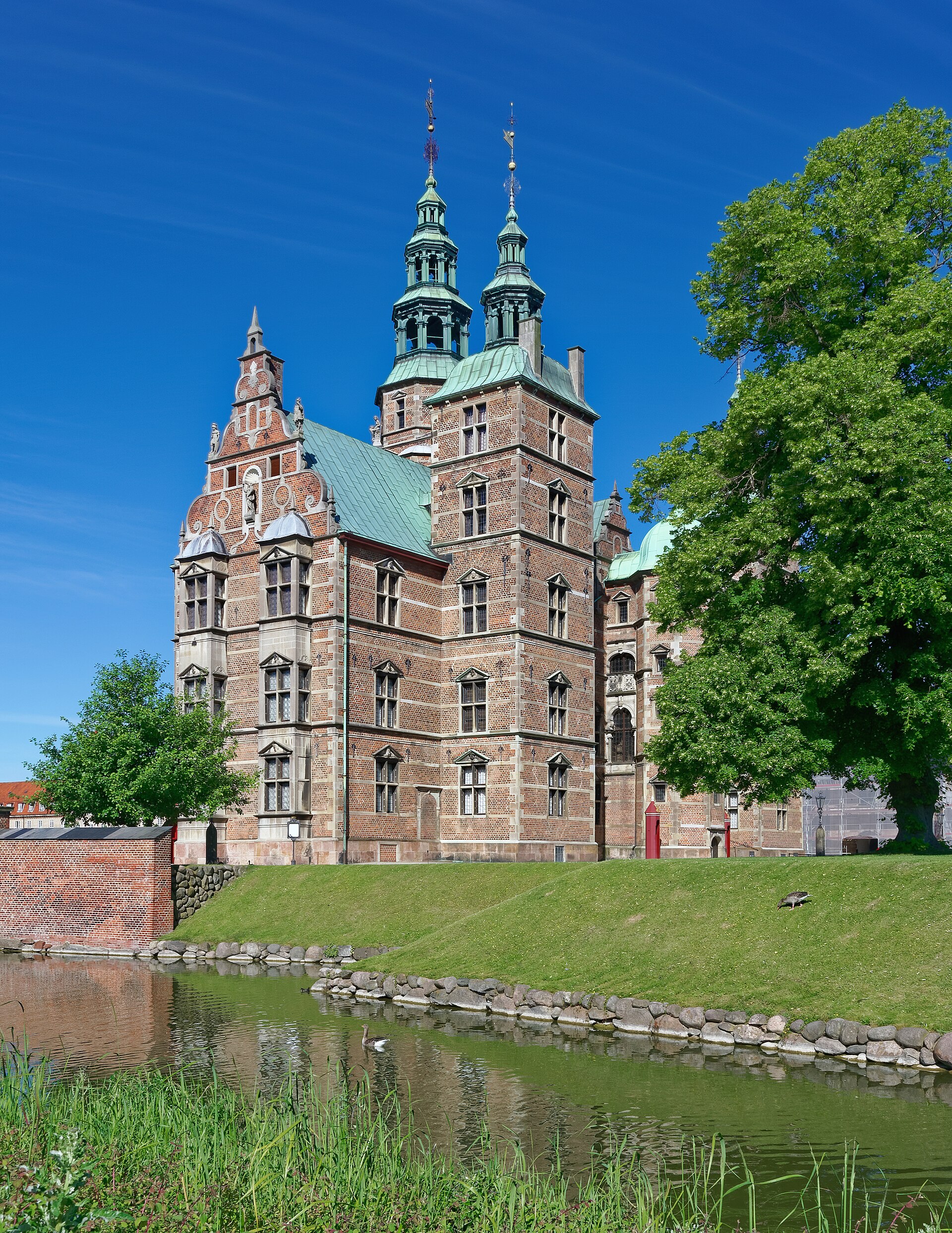 Rosenborg reflected in the calm of a summer day