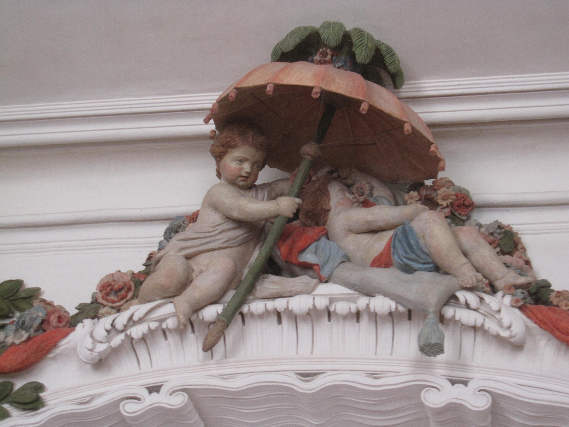 Delicate rococo stucco decoration