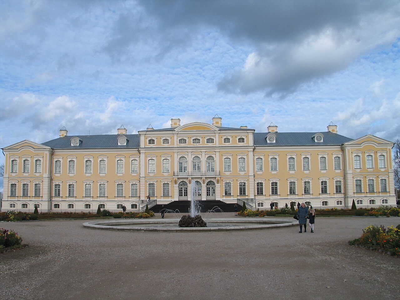 Rundale Palace amid autumn colours.