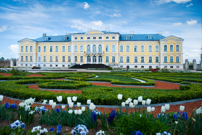 The palace park in the Latvian countryside