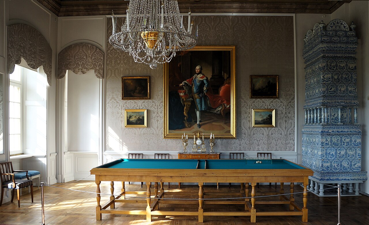 The billiard room of Rundale Palace.