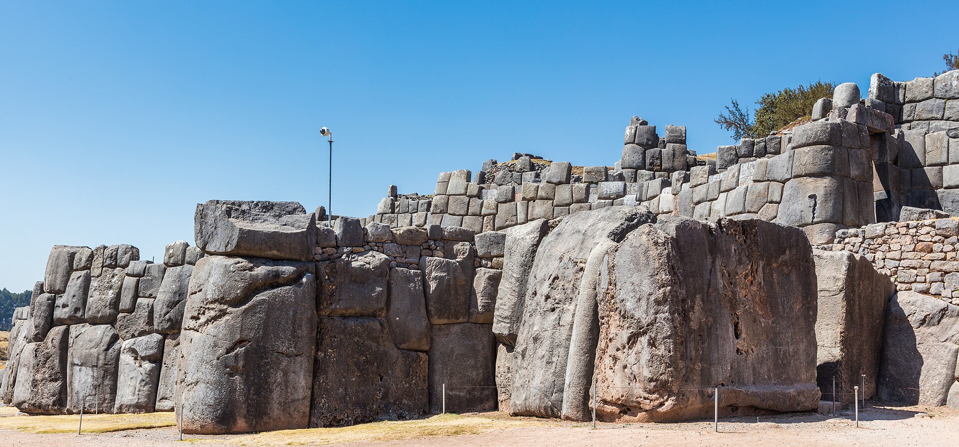 The massive megalithic blocks of the fortress