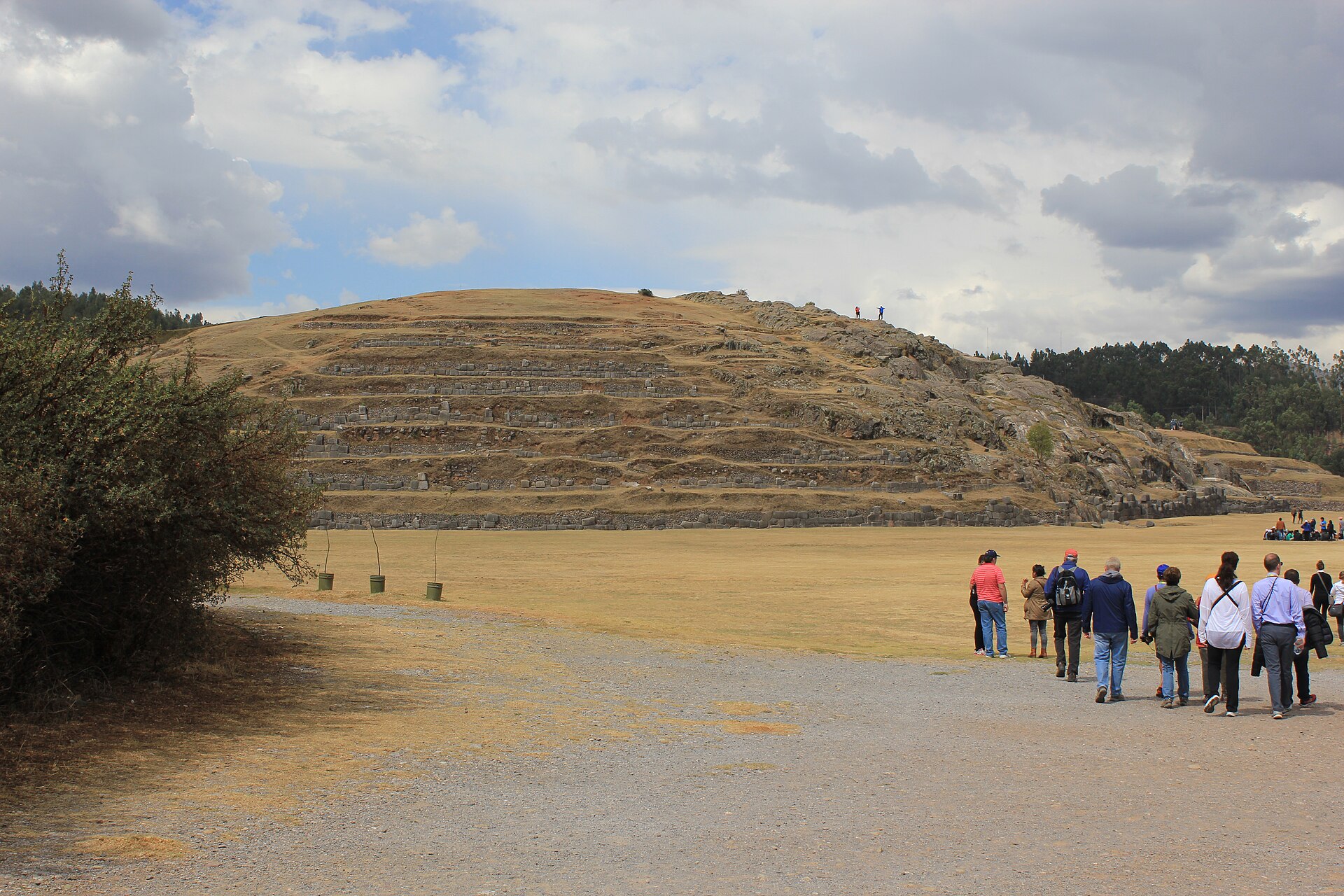 A view over the walls and plaza of Sacsayhuamán