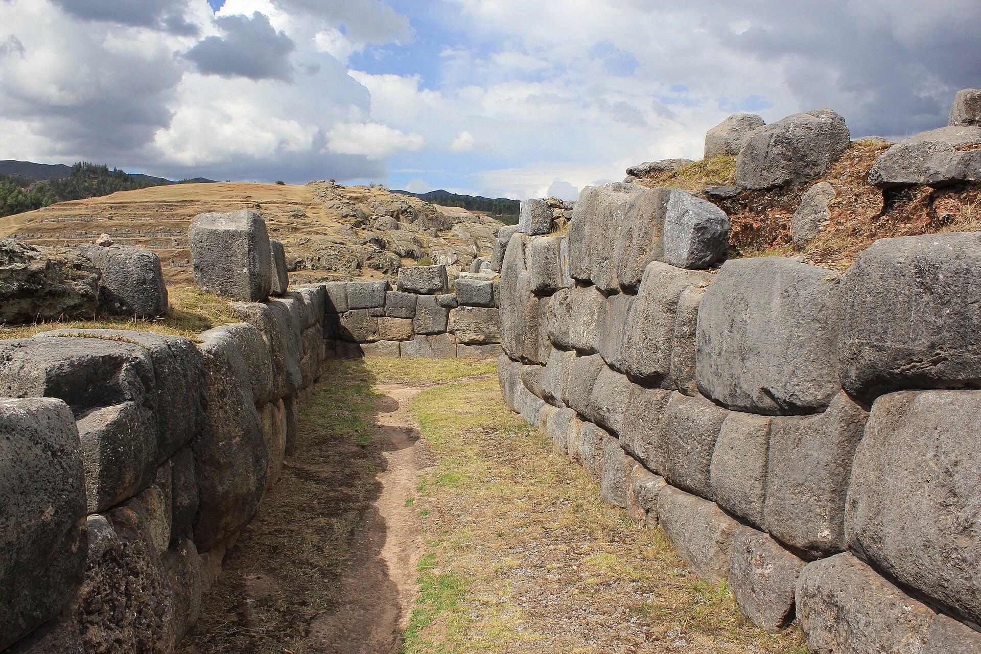 The precisely fitted stones of the Inca walls