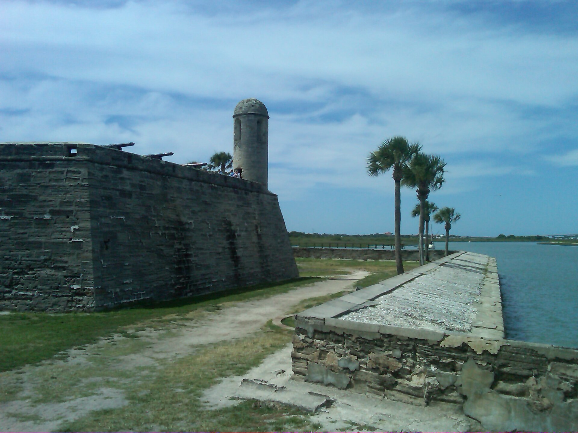 The coquina ramparts of the Castillo de San Marcos